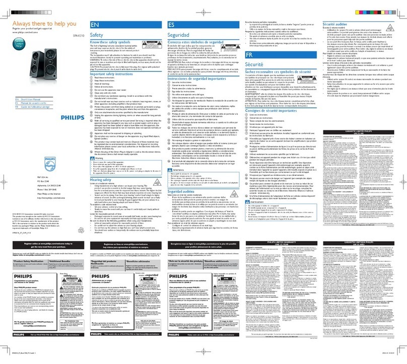 Philips SPA8210 Short user manual