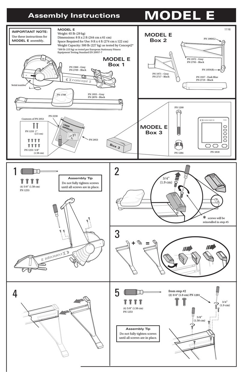 Concept2 E Assembly instructions