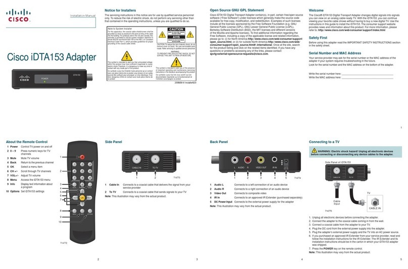 Cisco iDTA153 installation manual