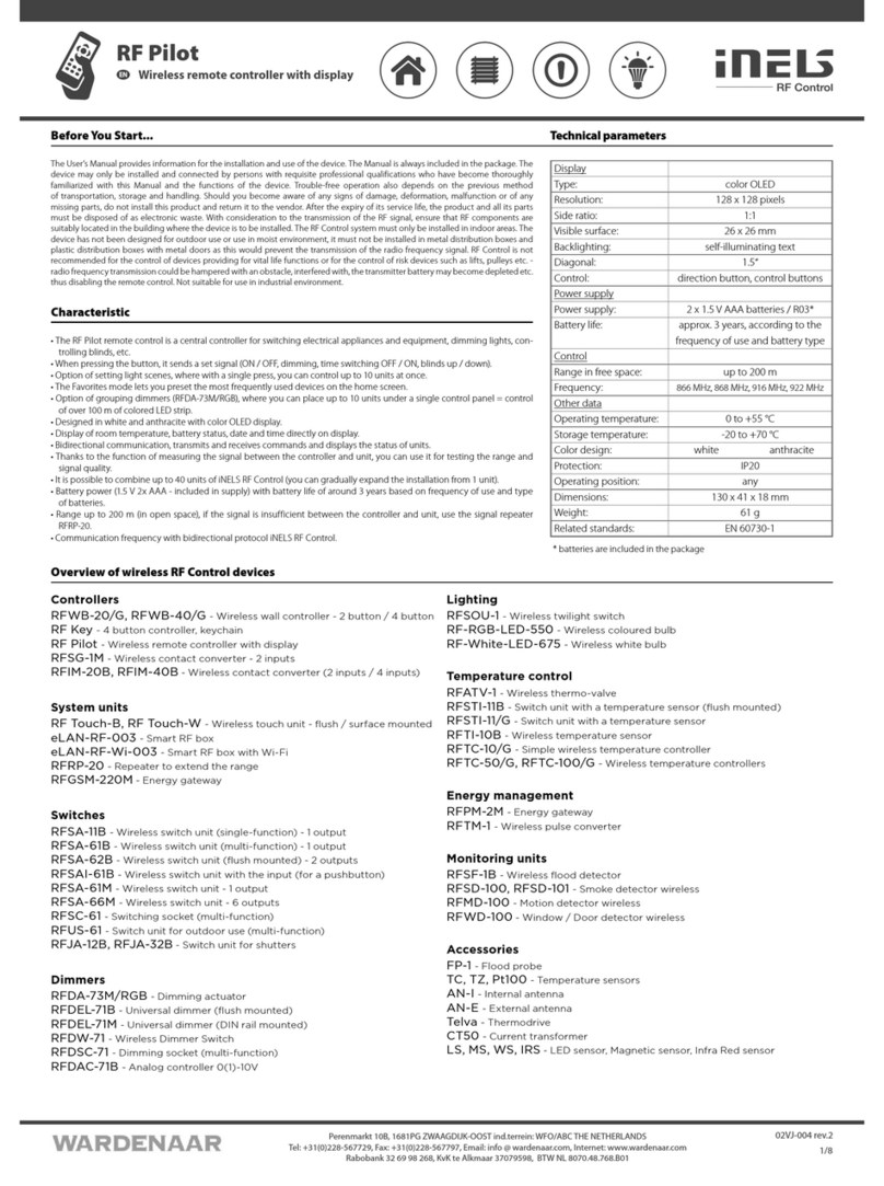 iNels RF Pilot user manual