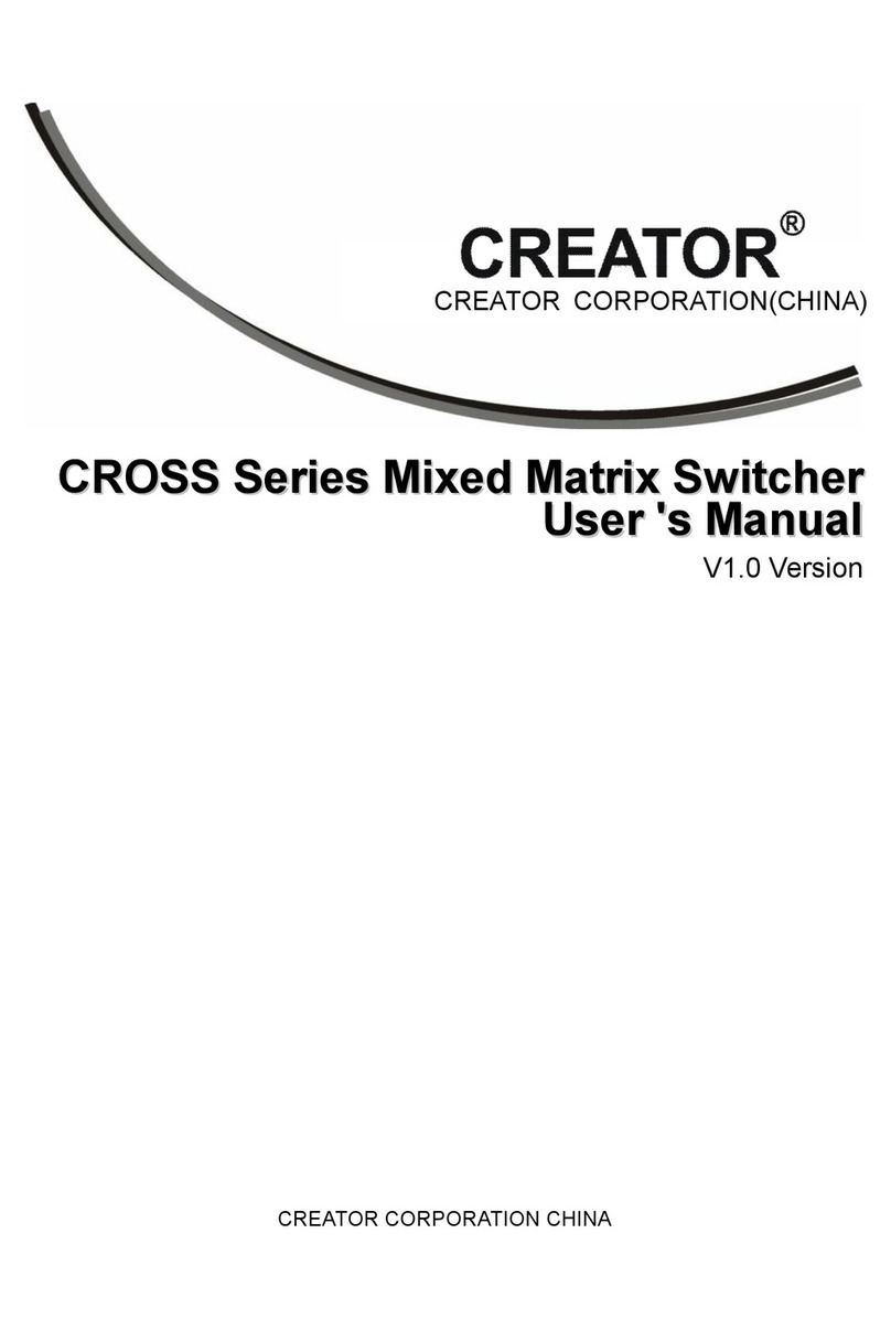Creator CROSS-MAX0808 user manual Creator CROSS-MAX0808 user manual
