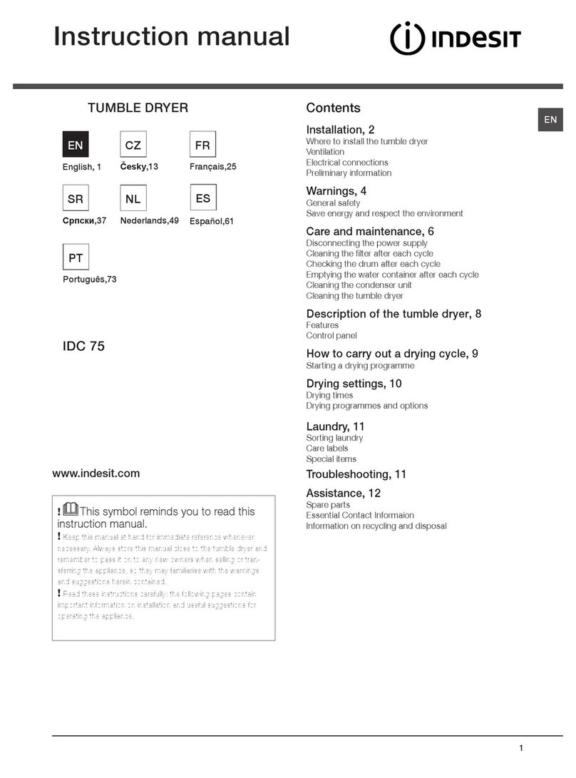 Indesit IDC 75 instruction manual