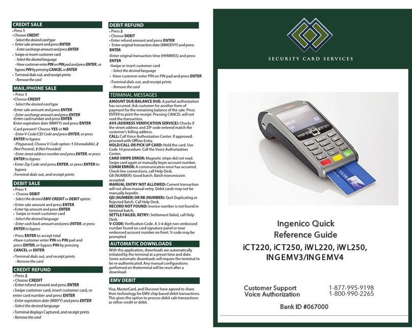 Ingenico PAYZONE iCT250 User manual