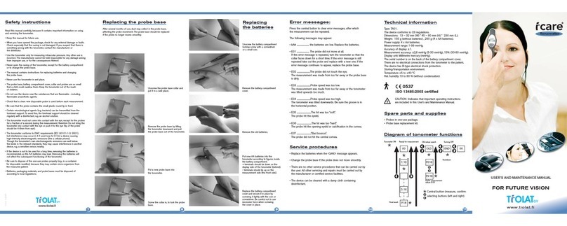 TiOLAT iCare TA01 User and maintenance manual