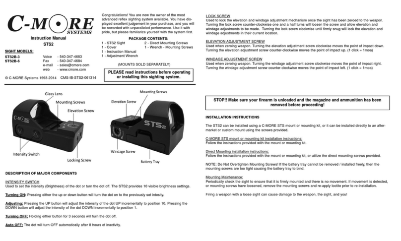 C-MORE STS2B-3 User manual