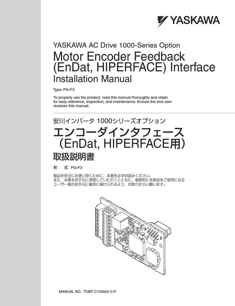 YASKAWA PG-F3 User manual