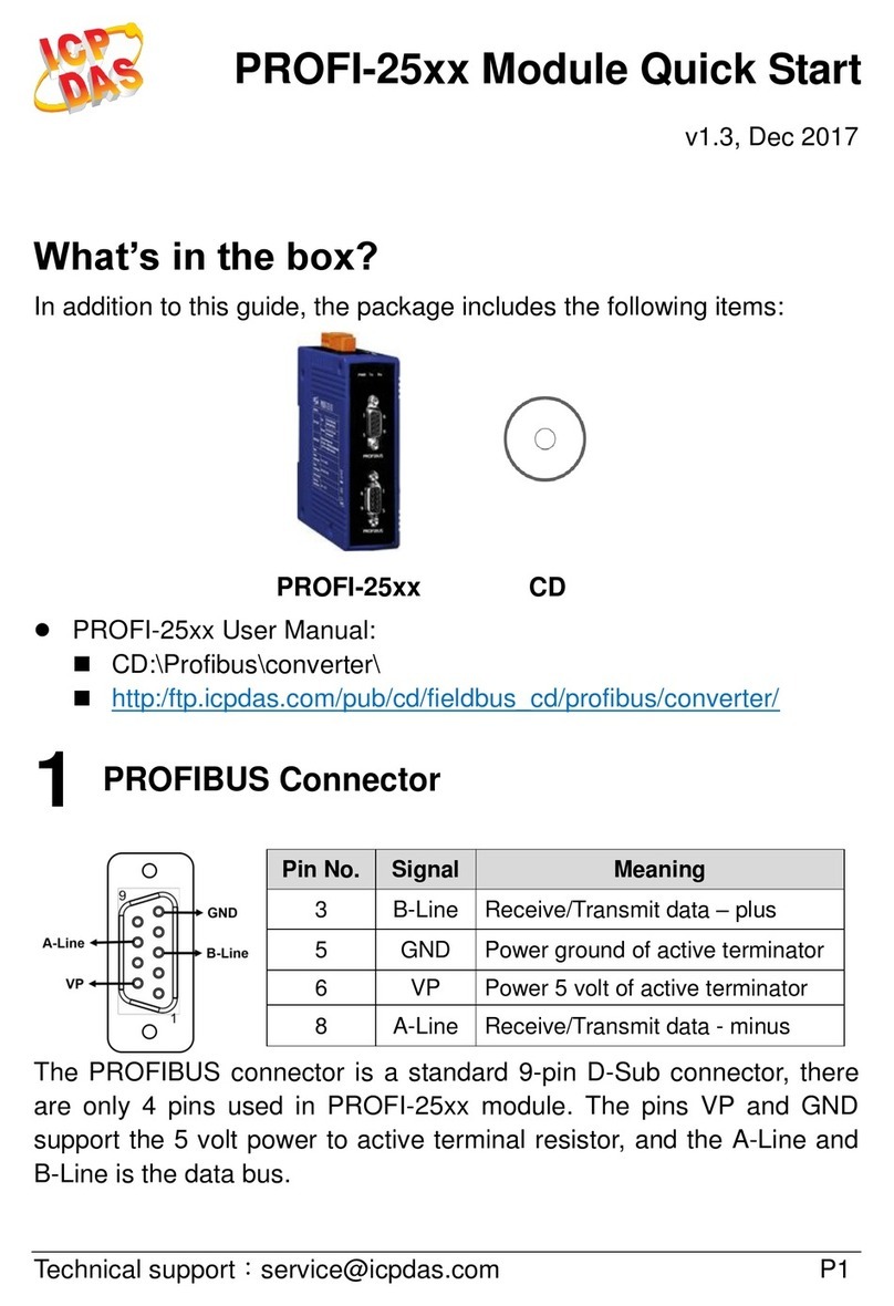 ICP DAS USA PROFIBUS PROFI-2510 quick start