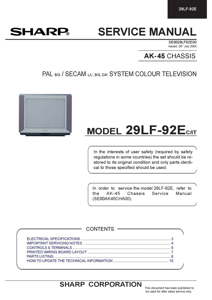 Sharp 29LF-92E User manual