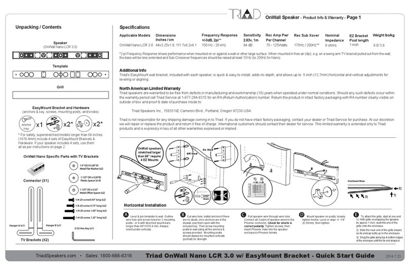 Traid OnWall Nano LCR 3.0 User manual