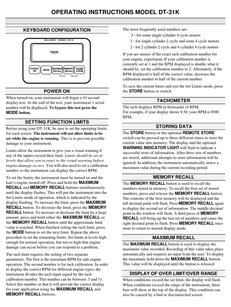 Digatron DT-31K operating instructions
