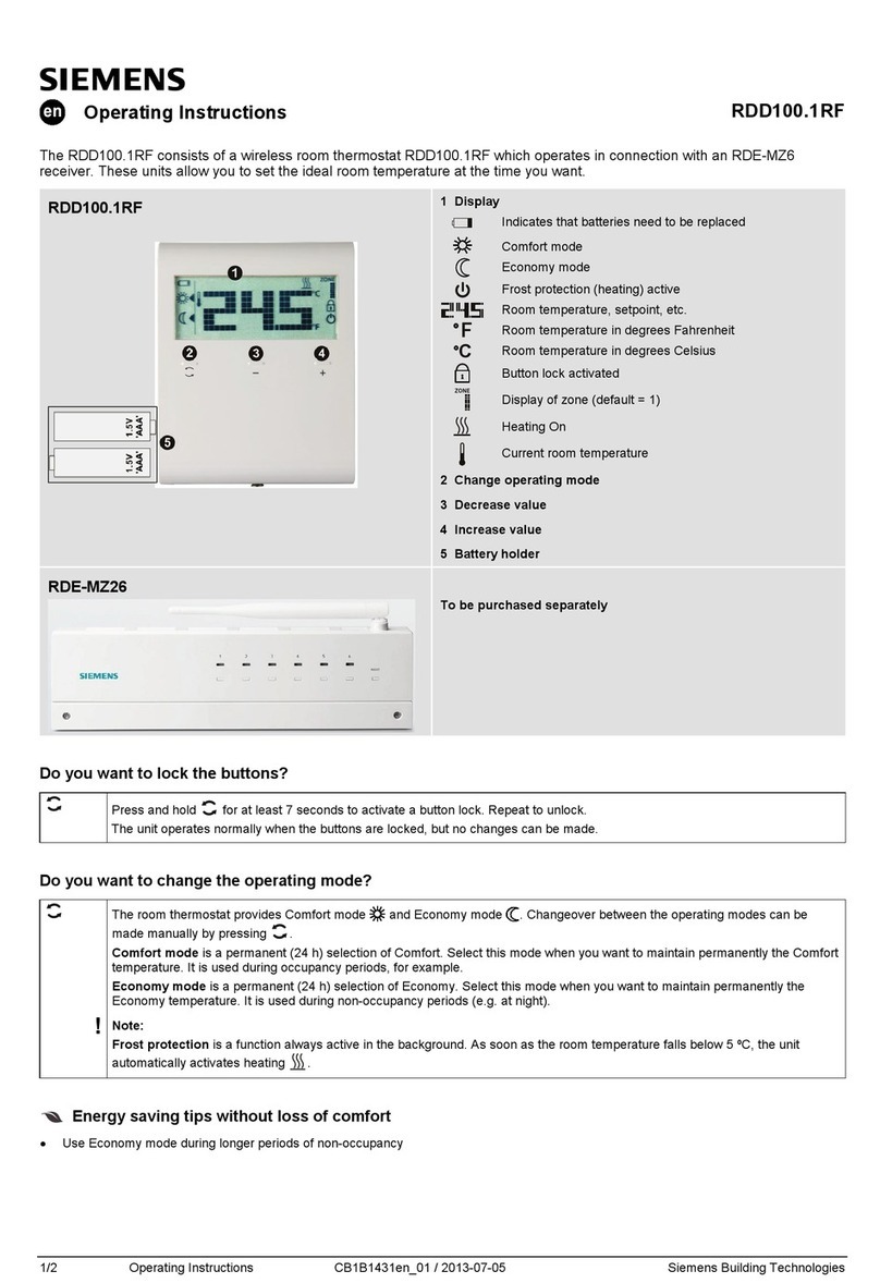 Siemens RDD100.1RF User manual