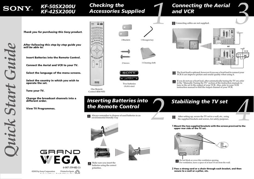 Sony Grand Wega KF-50SX200U User manual