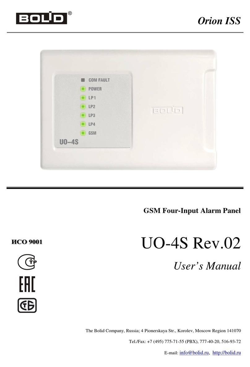 bolid UO-4S Revision 02 user manual