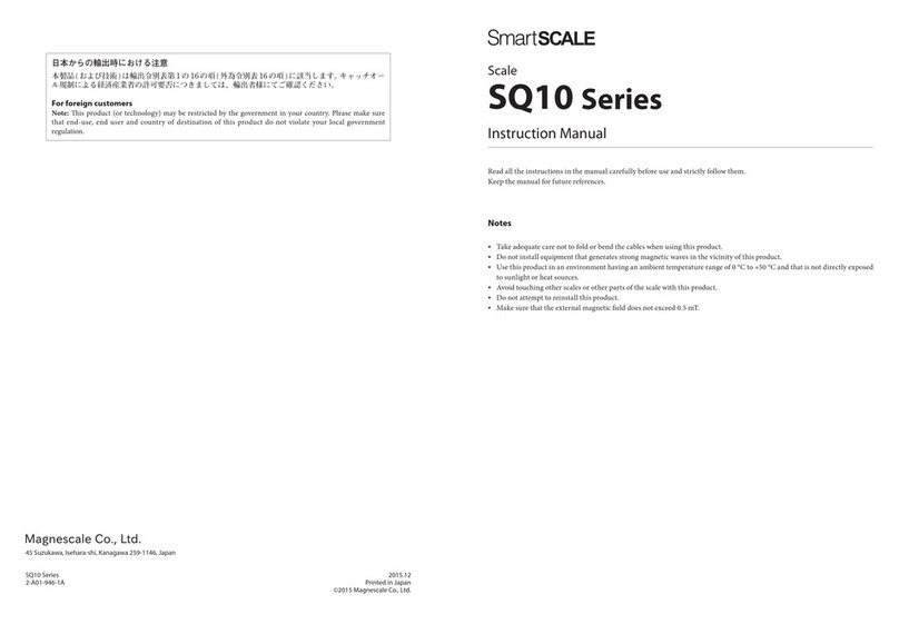 Magnescale SQ10 SERIES User manual Magnescale SQ10 SERIES User manual