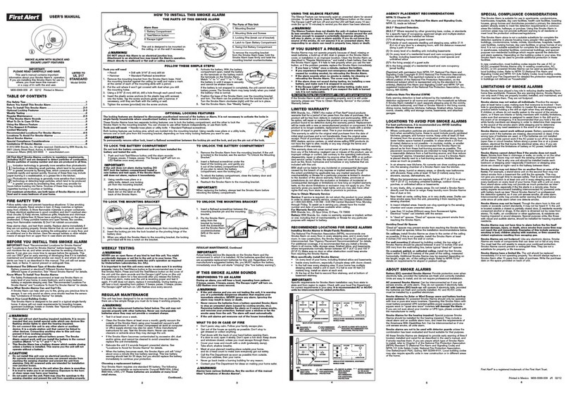 First Alert SA304 user manual