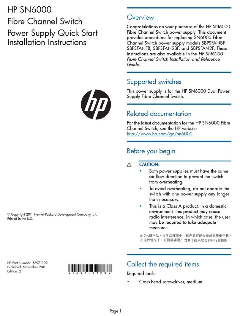 HP StorageWorks SN6000 Quickstart installation instructions