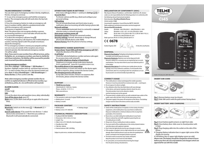 Telme C145 User manual