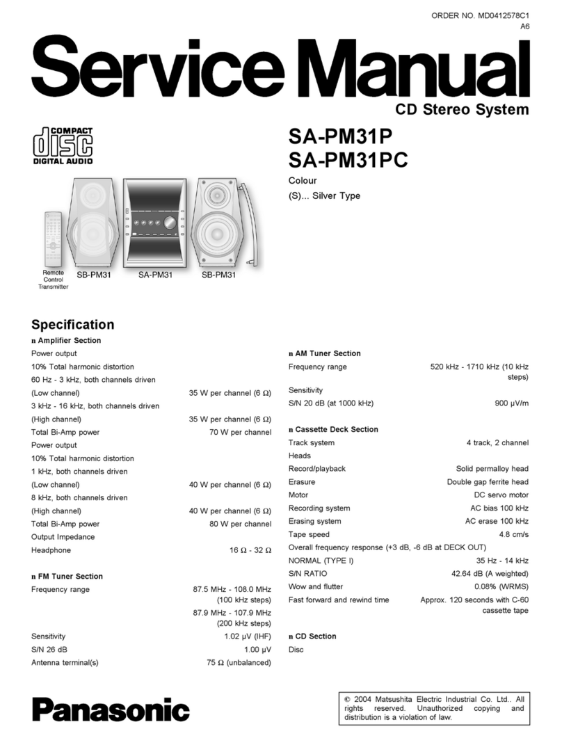 Panasonic SA-PM31P User manual