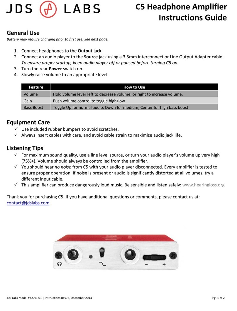 JDS Labs C5 Instruction guide