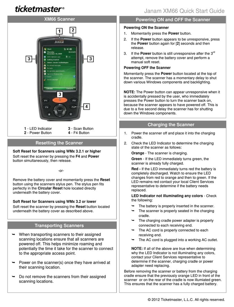 Janam XM66 quick start guide