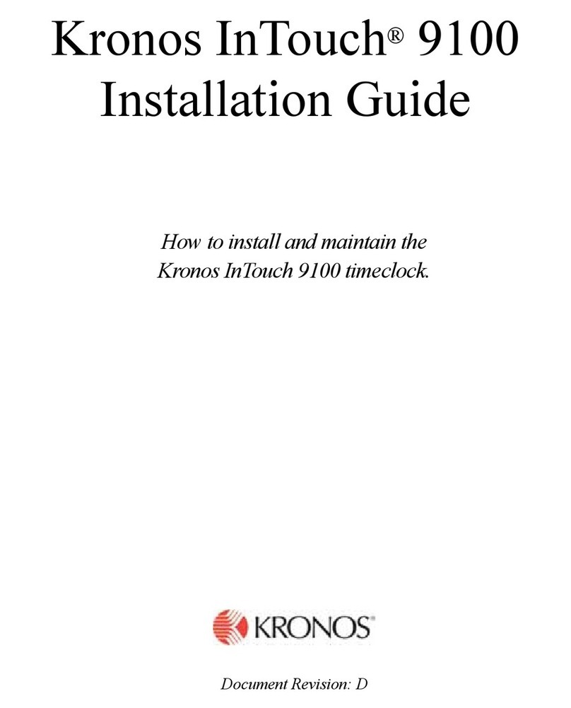 Kronos InTouch 9100 Standard installation guide