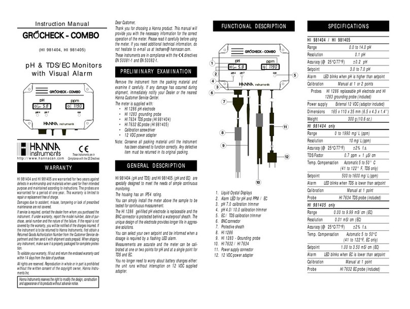 Hanna Instruments GROCHEK COMBO User manual