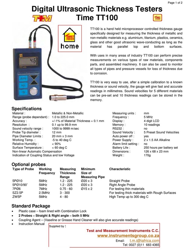 T+M Time TT100 instruction manual