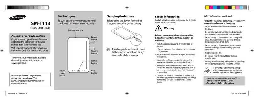 Samsung SM-T113 quick start guide