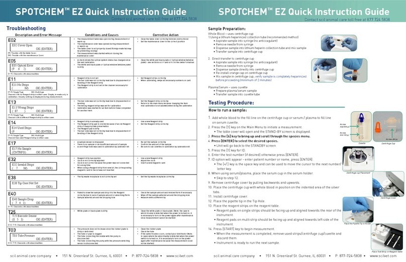 Arkray SPOTCHEM EZ Quick instruction guide Arkray SPOTCHEM EZ Quick instruction guide
