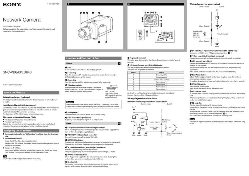 Sony SNC-VB640 installation manual
