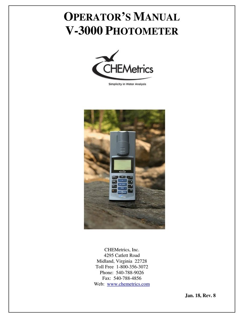 CHEMetrics V-3000 Operator's manual