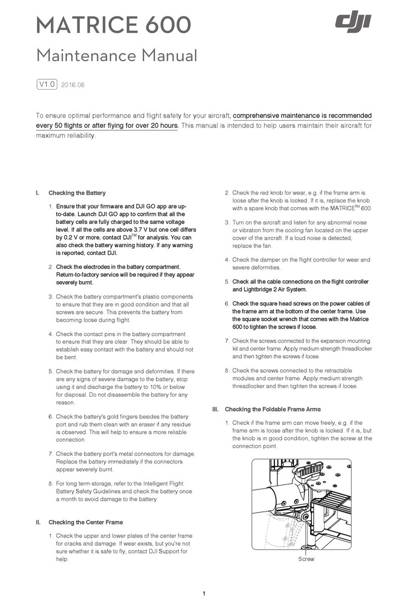 dji MATRICE 600 Maintenance manual