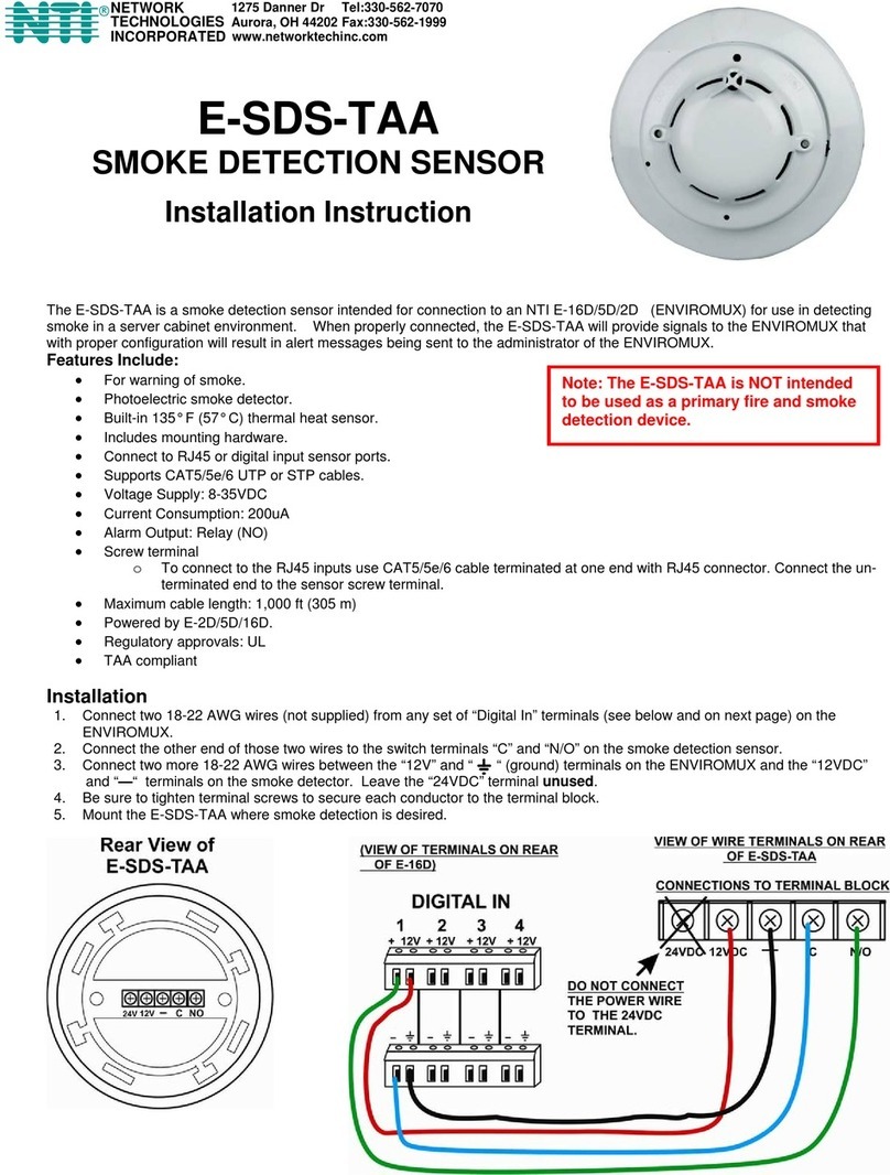 Network Technologies Incorporated E-SDS-TAA Installation instruction