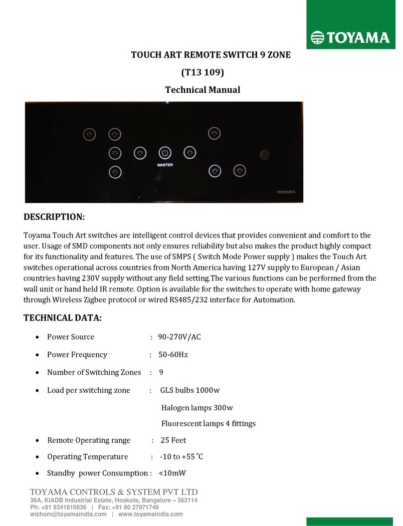Toyama T13 109 User manual