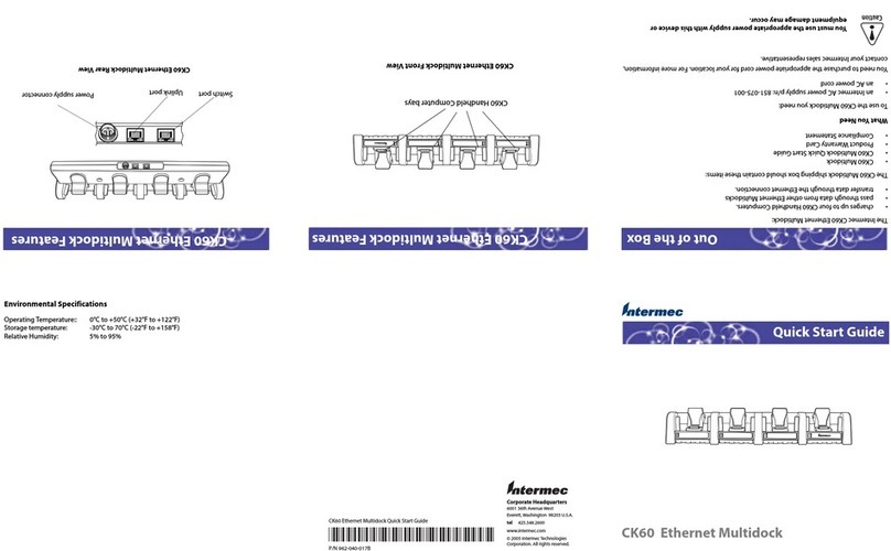 Intermec CK60 Ethernet Multidock User manual