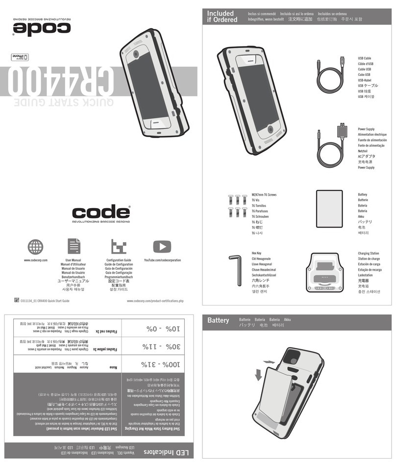 Code CR4400 Operator's manual