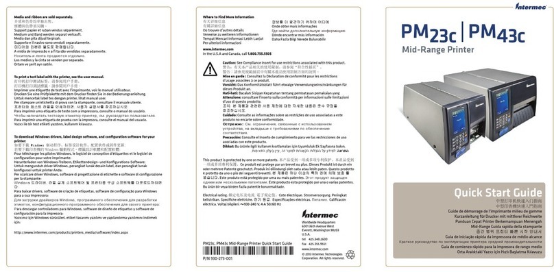 Intermec PM23c User manual