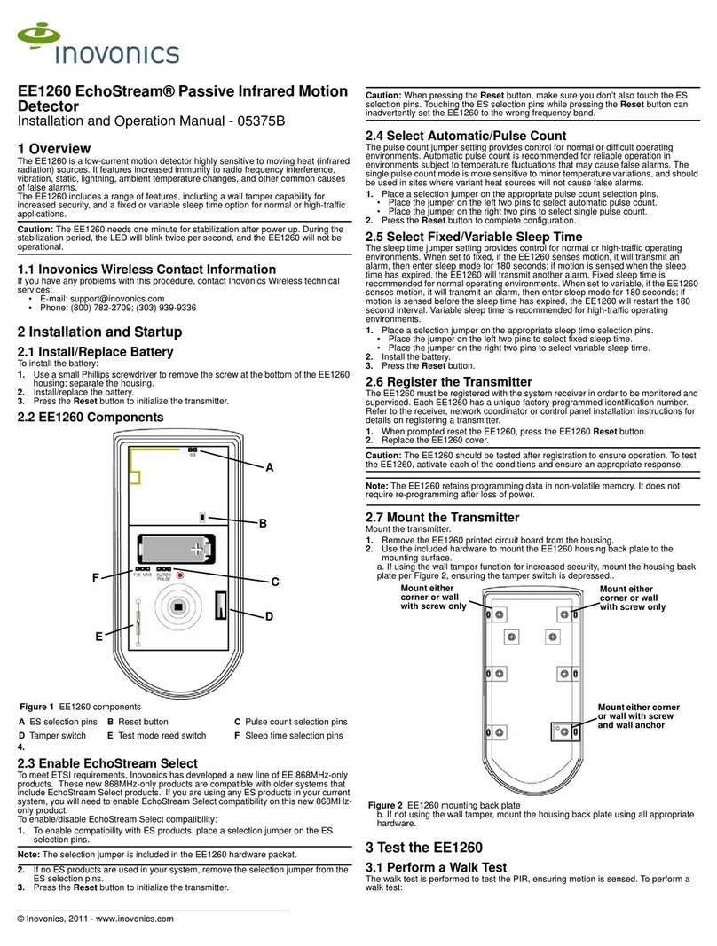 Inovonics EE1260 EchoStream User manual
