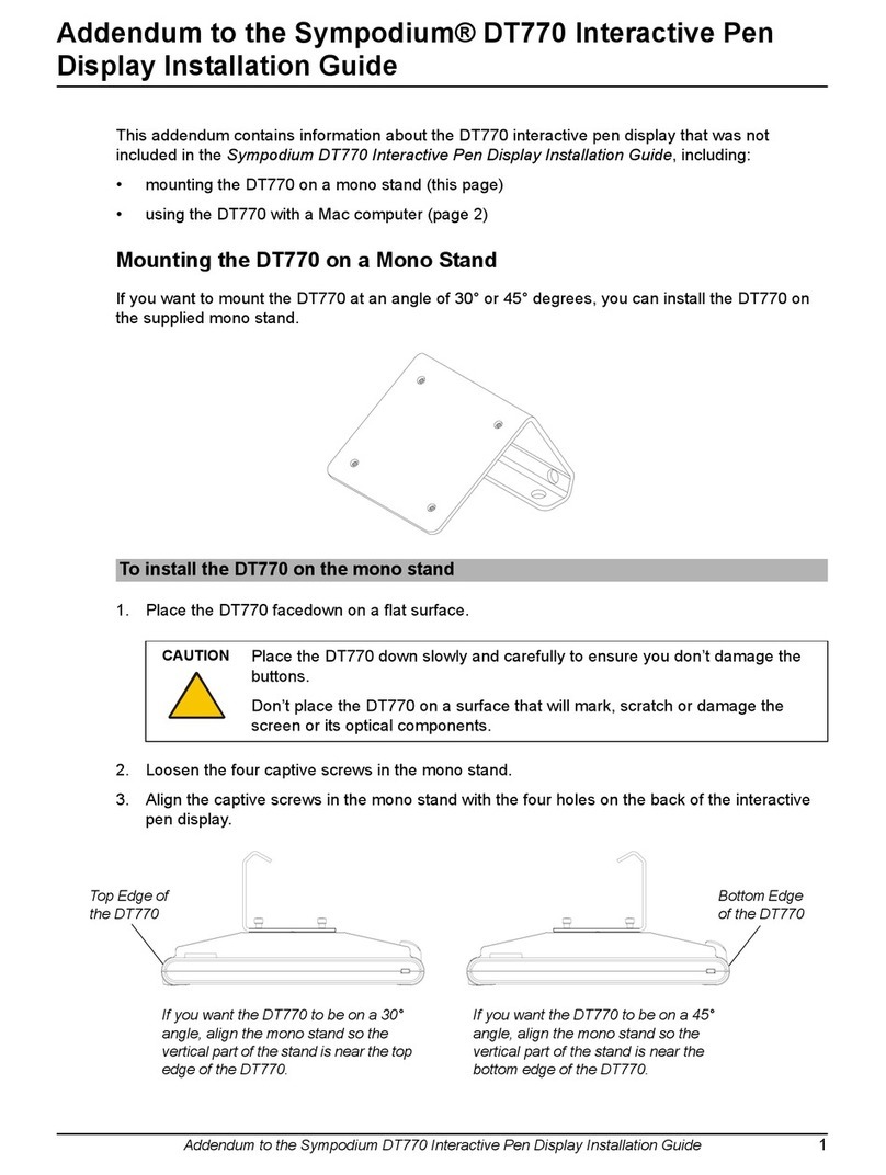 Smart Technologies Sympodium DT770 Installation and operating instructions