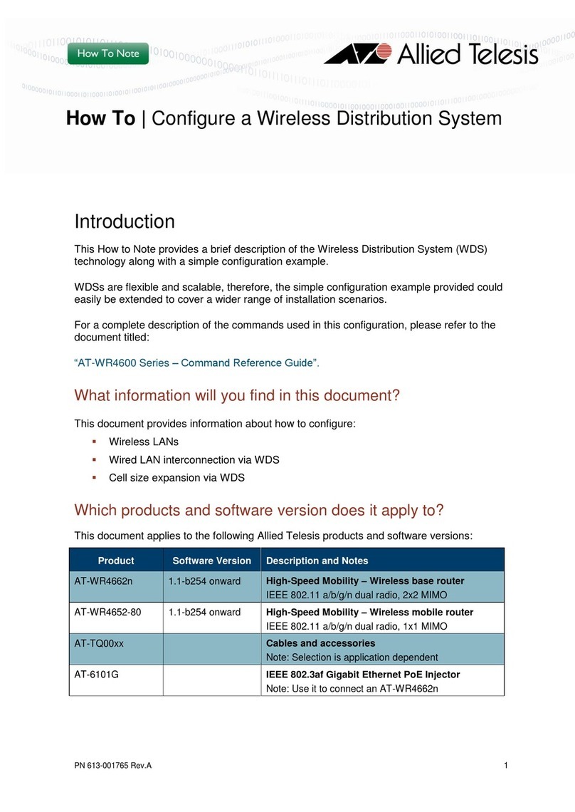 Allied Telesis AT-WR4662n Command reference guide
