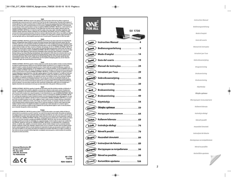One Forall SV 1730 User manual