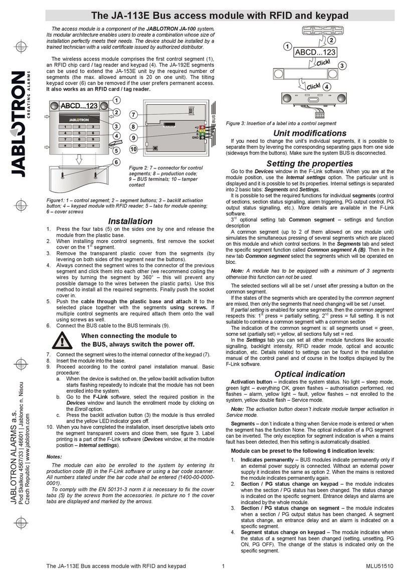 jablotron JA-113E manual