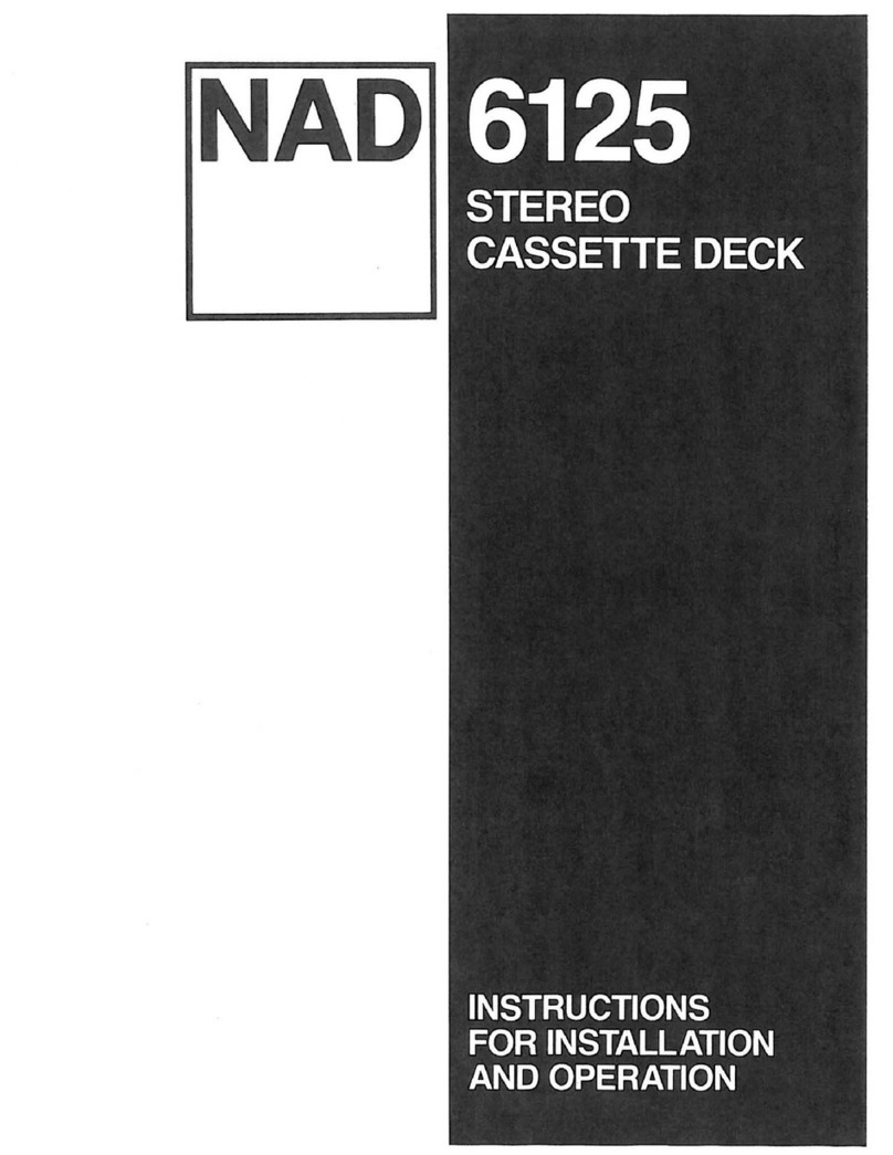 NAD 6215 Instructions for installation and operation