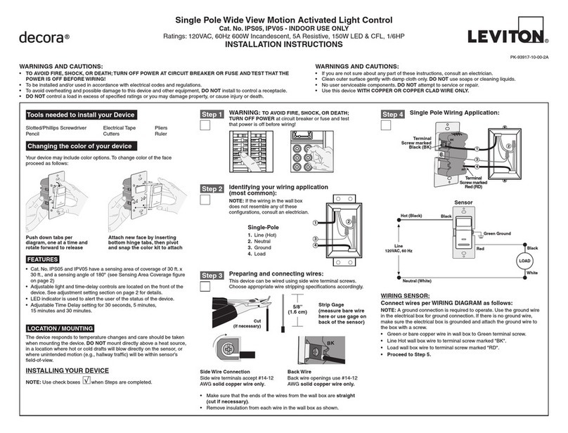 Leviton decora IPV05 User manual