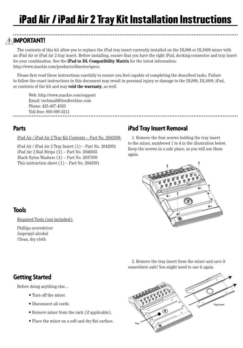 Mackie DL806 User manual