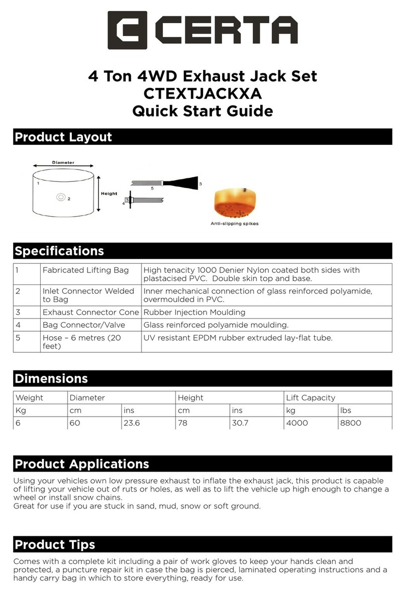 Certa CTEXTJACKXA quick start guide