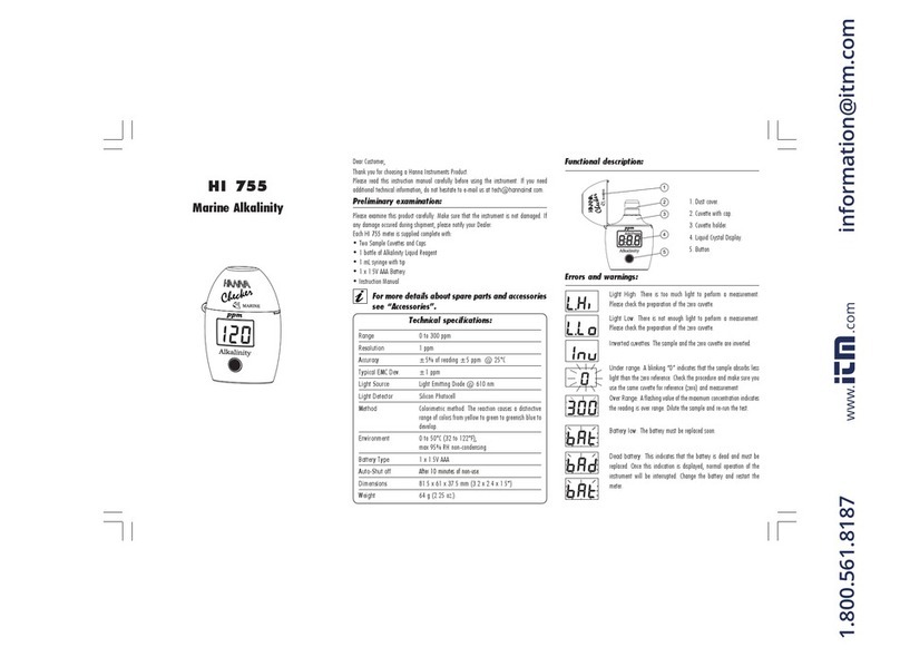 Hanna Instruments HI 755 User manual