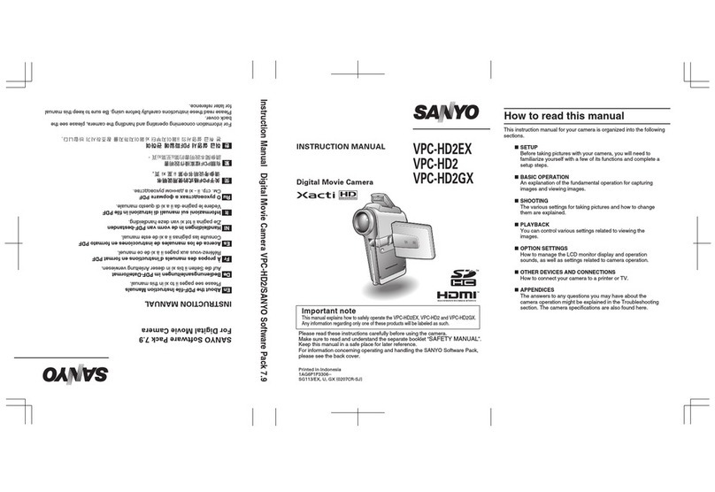 Sanyo VPCHD2EX - Xacti 7.1MP MPEG4 High Definition... User manual
