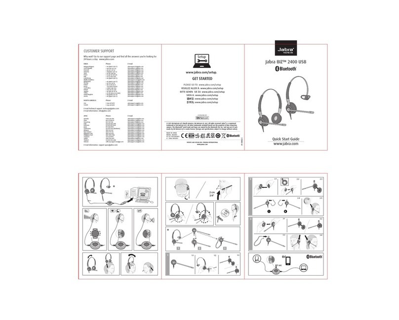 Jabra BIZ 2400 USB User manual Jabra BIZ 2400 USB User manual