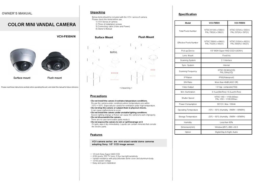 Visionite VCV-F850H owner's manual
